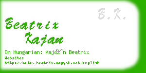 beatrix kajan business card